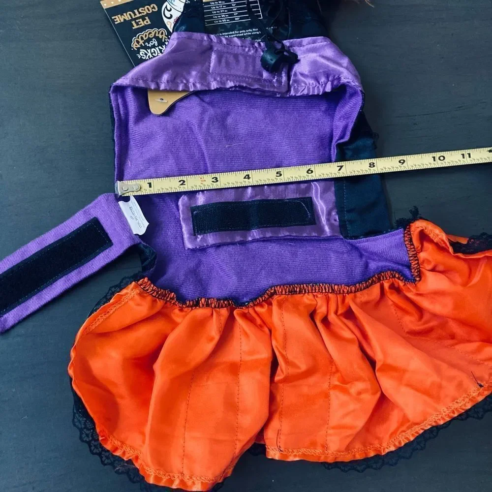 Halloween Dog Witch Corset Pet Costume Dress S